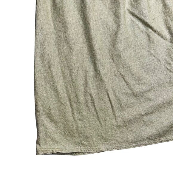 Vintage Gloria Vanderbilt Button-Front Maxi Skirt Size 14 Beige Linen Blend - Picture 7 of 10